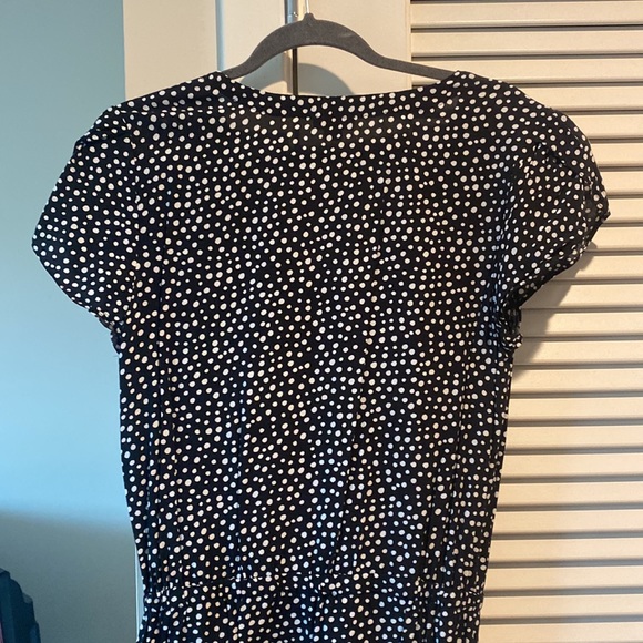 LOFT Black and White Polka Dot Romper - Picture 4 of 5